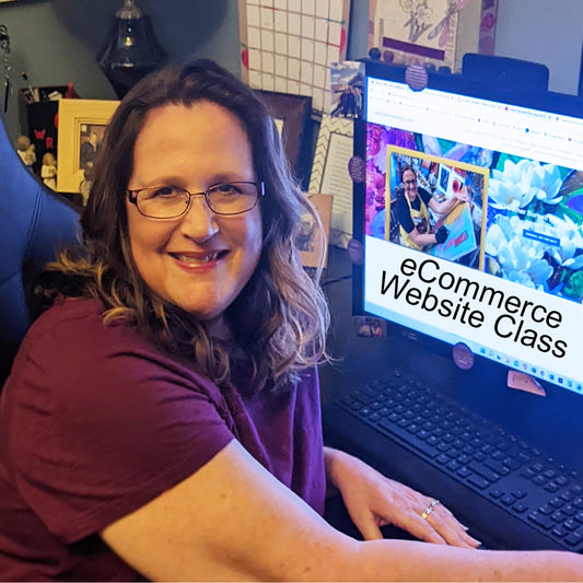 Working hard on the new eCommerce for artists class!
