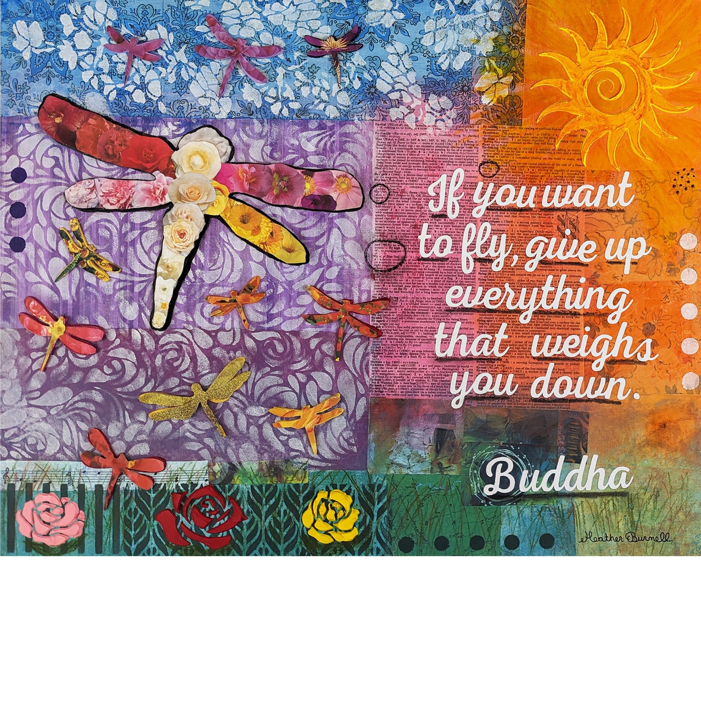 If You Want to Fly | Buddha Quote Art