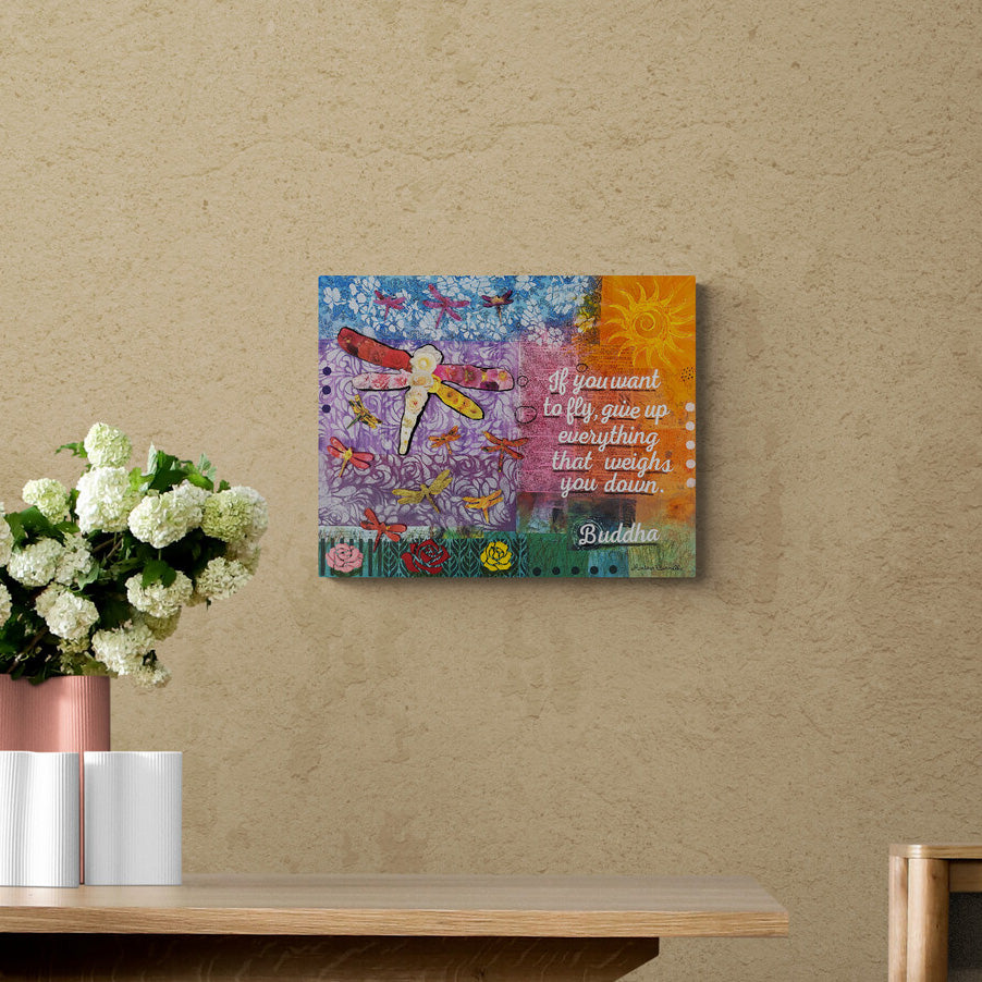 If You Want to Fly | Buddha Quote Art