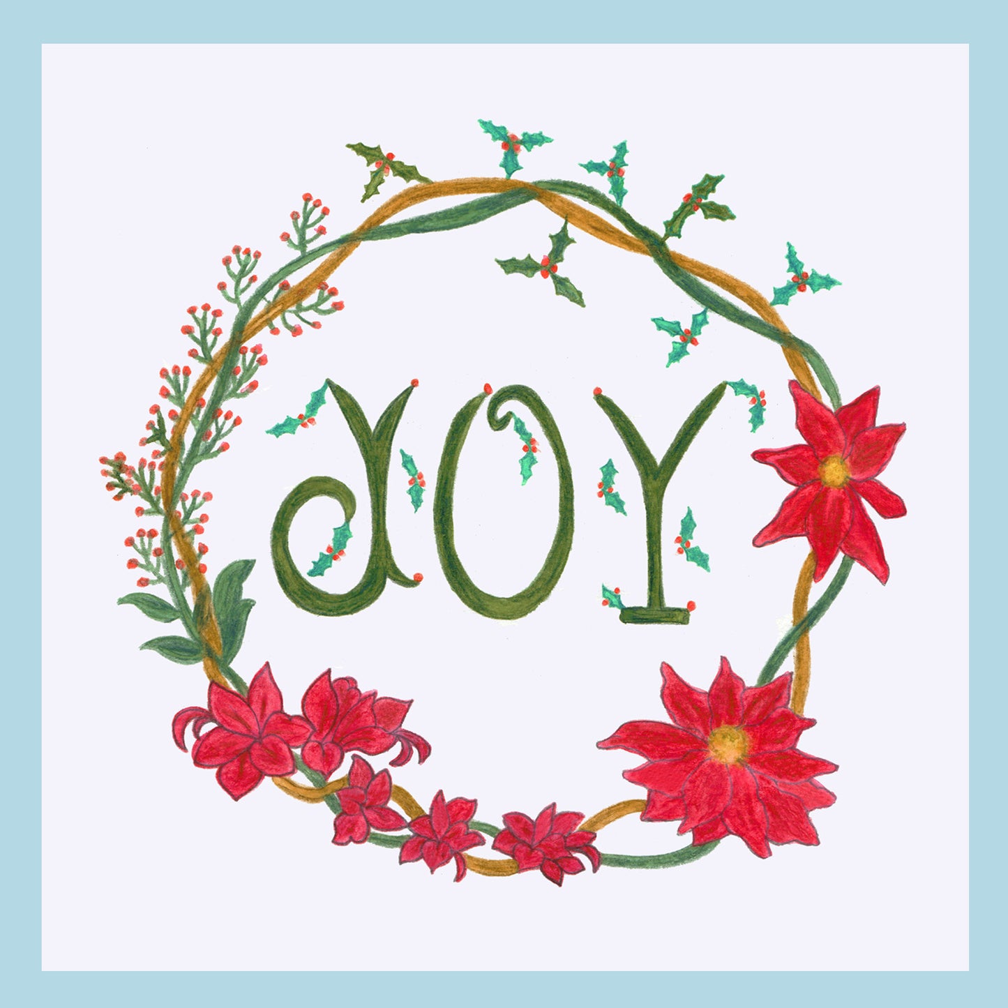 Joy for Christmas in White Frame
