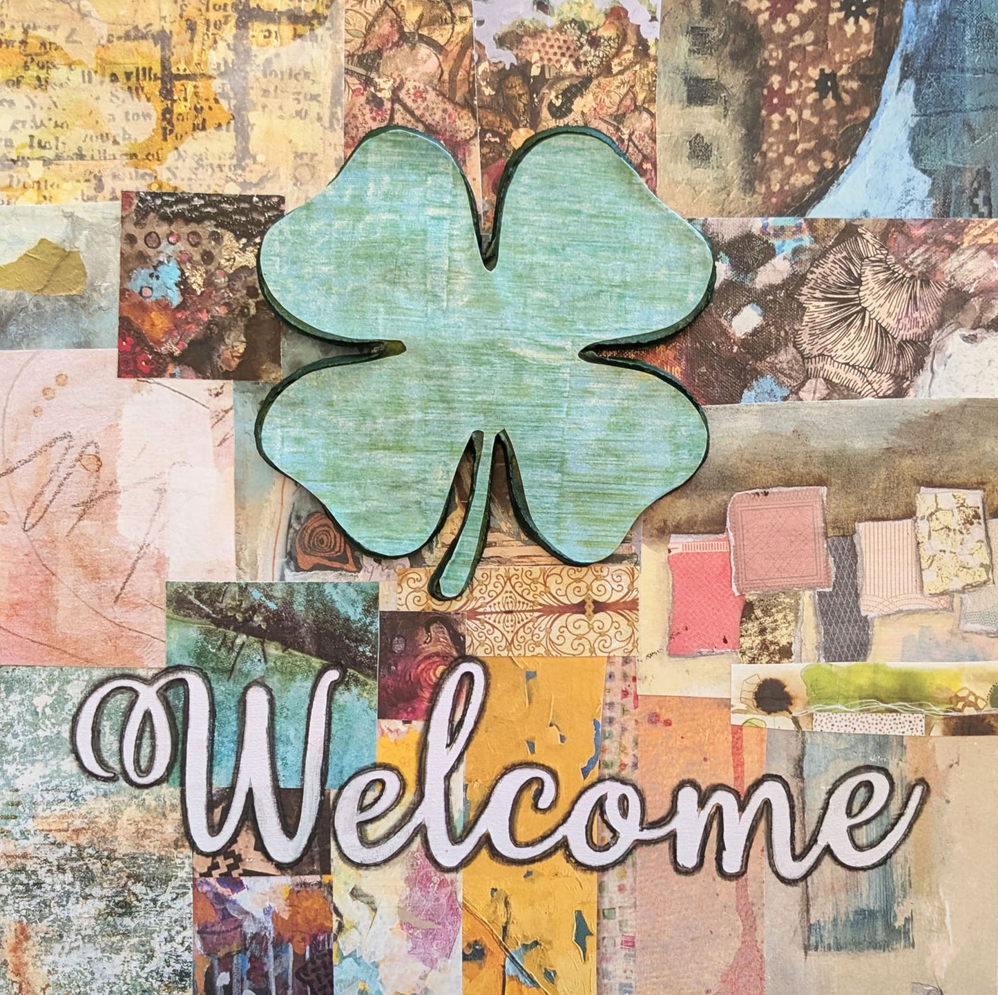 Welcome with Snowflake, Heart, Shamrock, Sun, Fir Tree & Leaf
