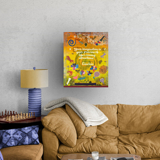 Einstein Quote Art – Your Imagination is Your Preview of Life’s Coming Attractions