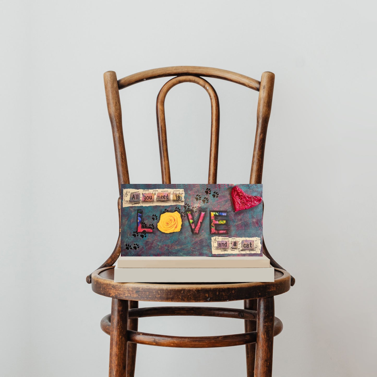 All You Need is Love and a Cat - 6" x 12"