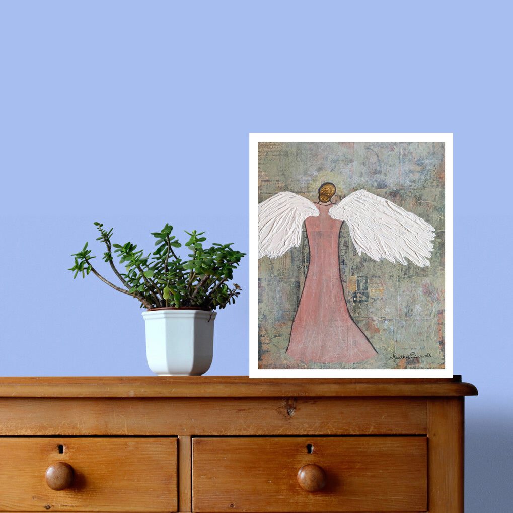 Angel in Mauve Dress