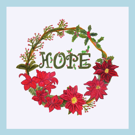 Hope for Christmas in White Frame