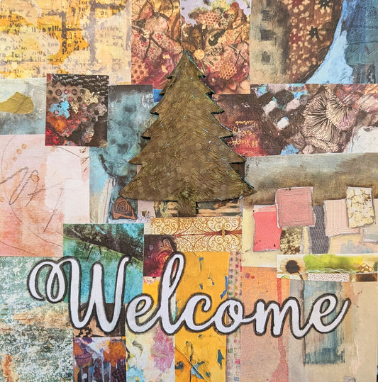 Welcome with Snowflake, Heart, Shamrock, Sun, Fir Tree & Leaf