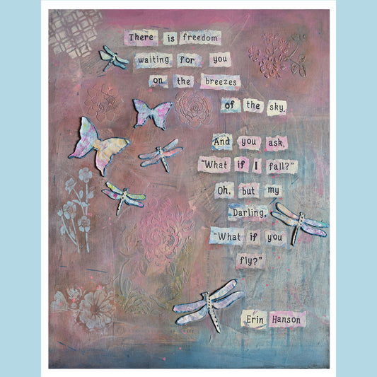 What if You Fly? Print: 11" x 14" in a 12.25" x 15.5" White Frame