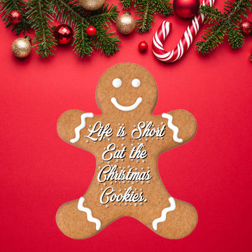 Life is Short Eat the Christmas Cookies 4" x 4" Magnet